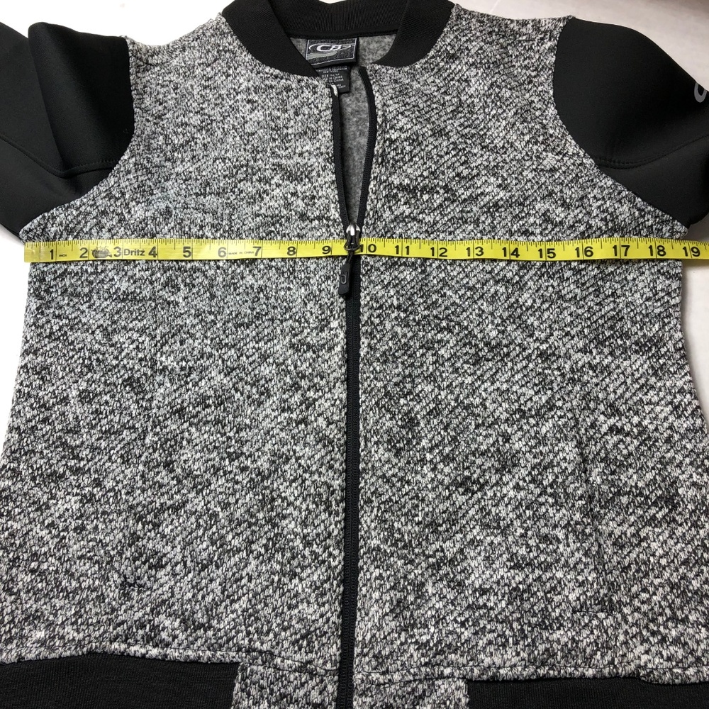 CB Men's Varsity Jacket Black & Gray Zip Up HK - Picture 6 of 8